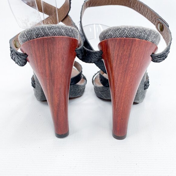 UGG Platform Gray Open Toe‎ Heels 8.5 - Picture 7 of 10